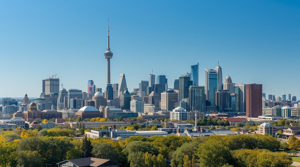 Canadian city skyline